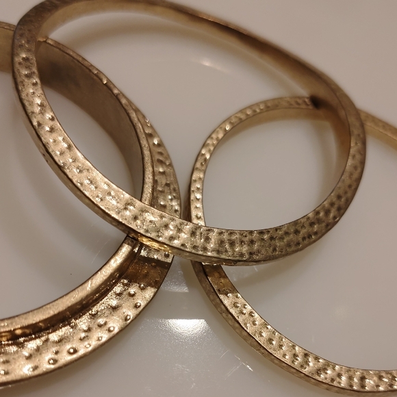 Chico's Textured Gold Bracelet Set - Picture 7 of 10